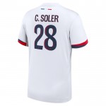 Günstige Fußballtrikots Paris Saint-Germain Carlos Soler 28 Auswärtstrikot 2024-25 Kurzarm